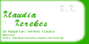 klaudia kerekes business card